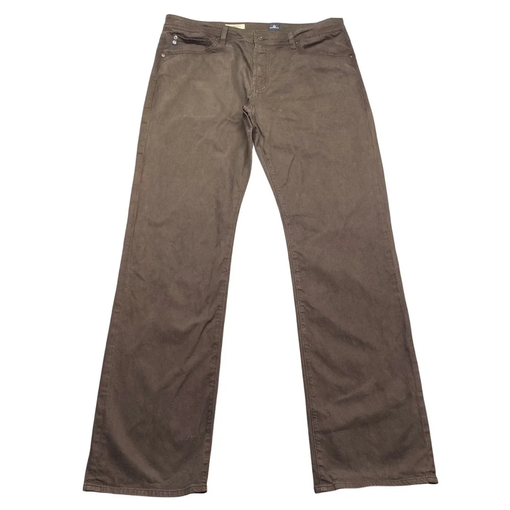 AG Adriano Goldschmied The Protege Straight Leg Pants Brown 36x34 1049SUD-CFF 34